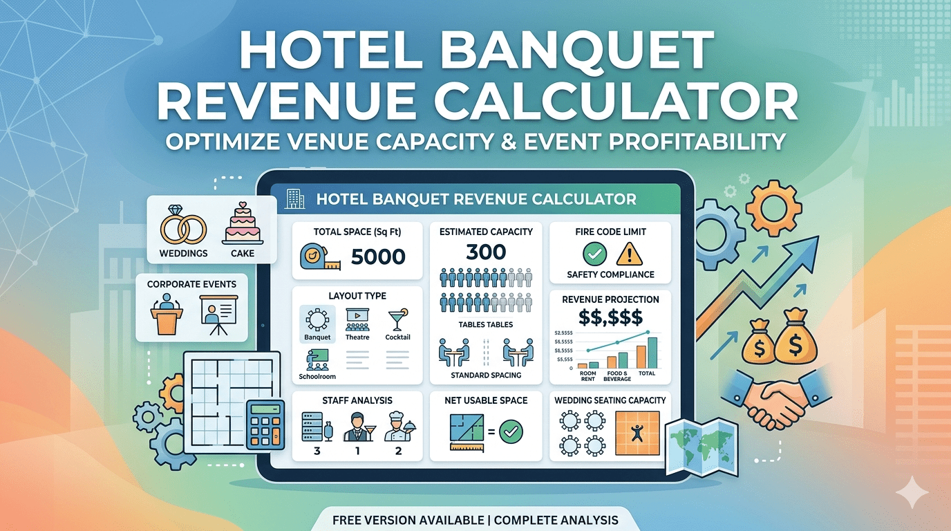 Hotel Banquet Revenue Calculator - Event Space Planning